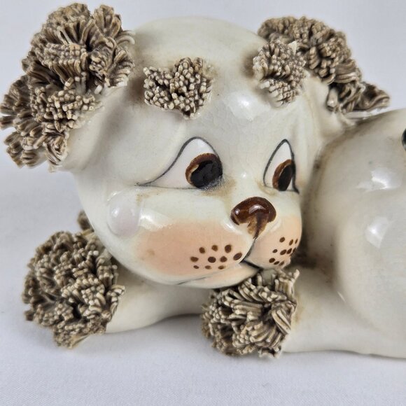 Lefton Spaghetti Dog with Bug Bandana Vintage Mid-Century Modern Porcelain - Picture 2 of 10